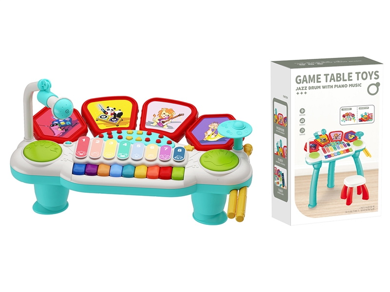 BABY MUSIC PIANO JAZZ DRUM W/CHAIR & BLUETOOTH - HP1232946