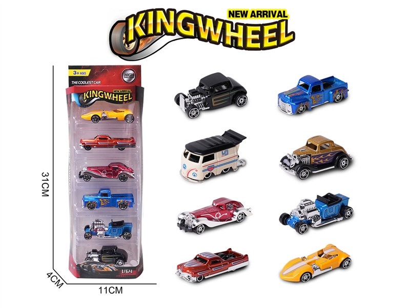 1:64 FREE WAY DIE-CAST CAR,6ASST - HP1233404