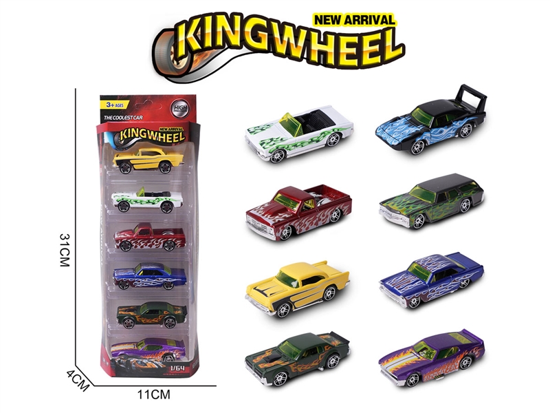 1:64 FREE WAY DIE-CAST CAR,6ASST - HP1233405
