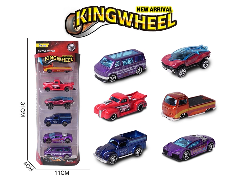 1:64 FREE WAY DIE-CAST CAR,6ASST - HP1233407