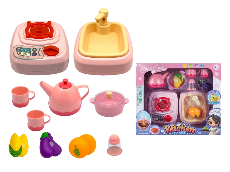 KITCHEN SET W/LIGHT & SOUND（WATER CIRCULATION） - HP1233456