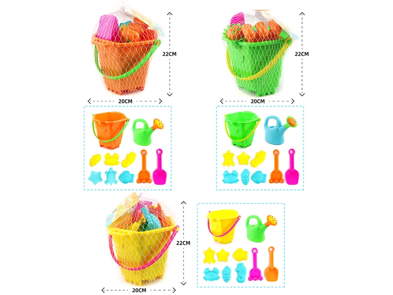 BEACH TOYS 10PCS,3COLOURS - HP1233828