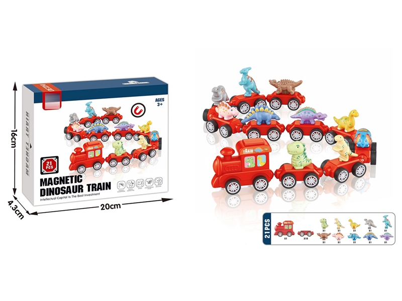 MAGNETIC DINOSAUR TRAIN 21PCS - HP1234513