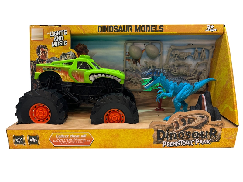 FREE WAY TRUCK W/DINOSAUR & LIGHT & SOUND - HP1234532