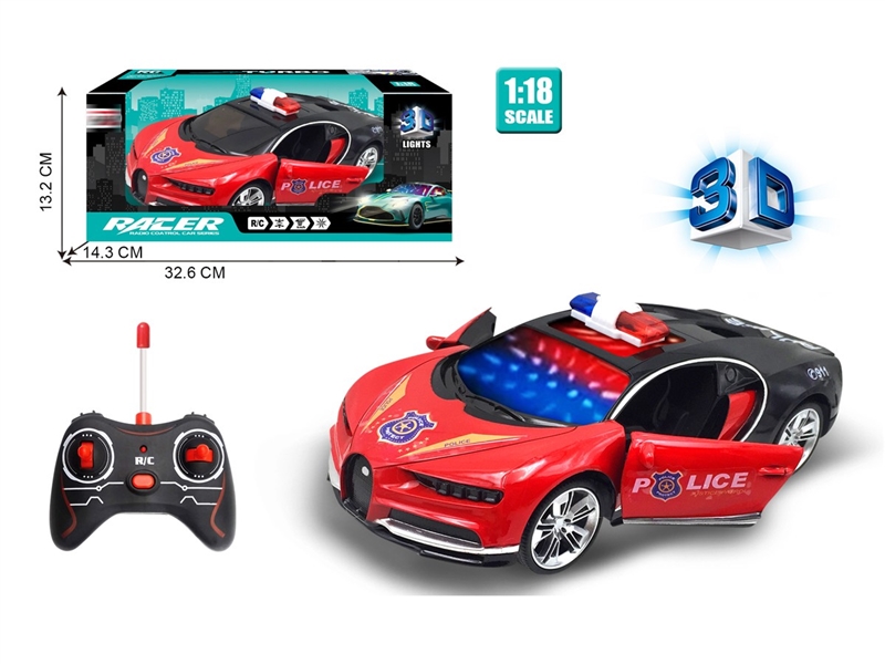 1:18四通3D 灯光 开门布加迪警车 - HP1234658