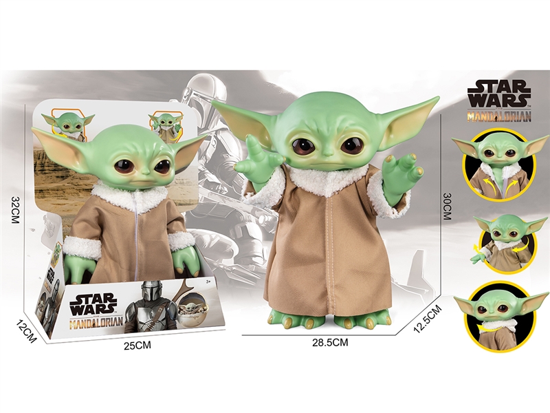 RUBBER YODA BABY 30CM W/3D EYES - HP1234688