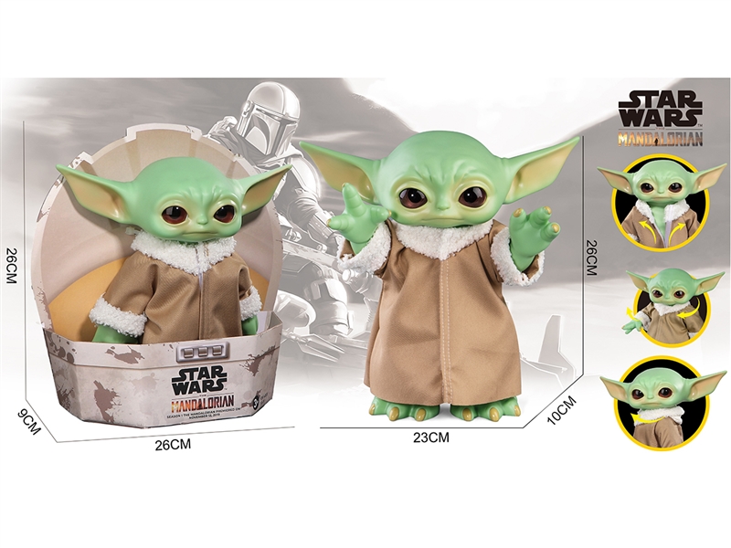 RUBBER YODA BABY 26CM W/3D EYES - HP1234689