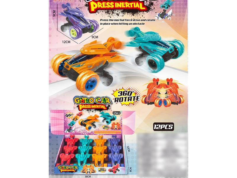FRICTION STUNT CAR ,12PCS/DISPLAY BOX - HP1234721