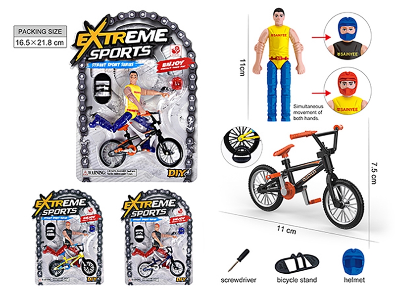 DIE-CAST FINGER BICYCLE & DOLL SET - HP1235445