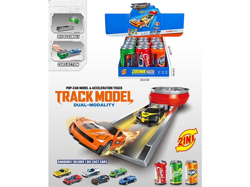 CATAPULT DRINK RAILTRACK W/FREE WAY DIE-CAST CAR 1PCS,12PCS/DISPLAY BOX - HP1235583