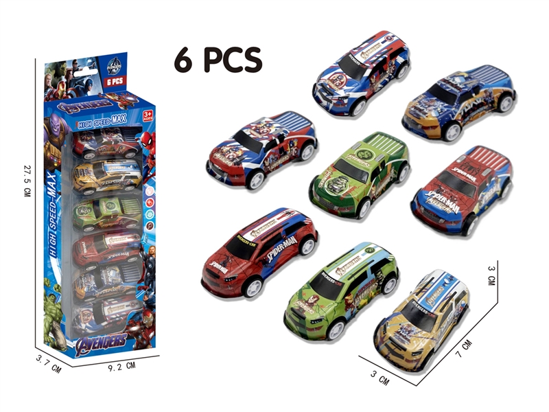 PULL BACK DIE-CAST CAR , 8PCS - HP1236014