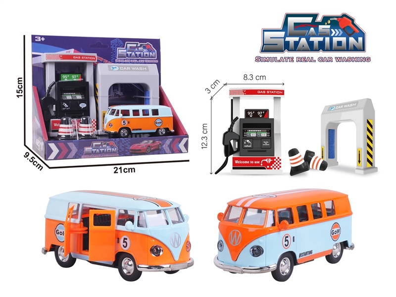 PETROL STATION W/SOUND & PULL BACK DIE-CAST CAR - HP1236216