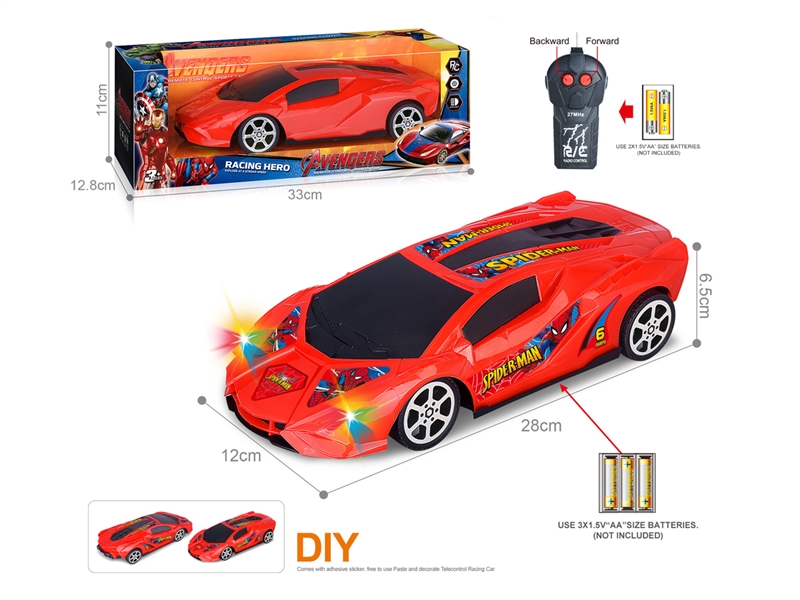 2-CHANNELS R/C CAR W/LIGHT（NOT INCLUDED BATTERY） - HP1236575