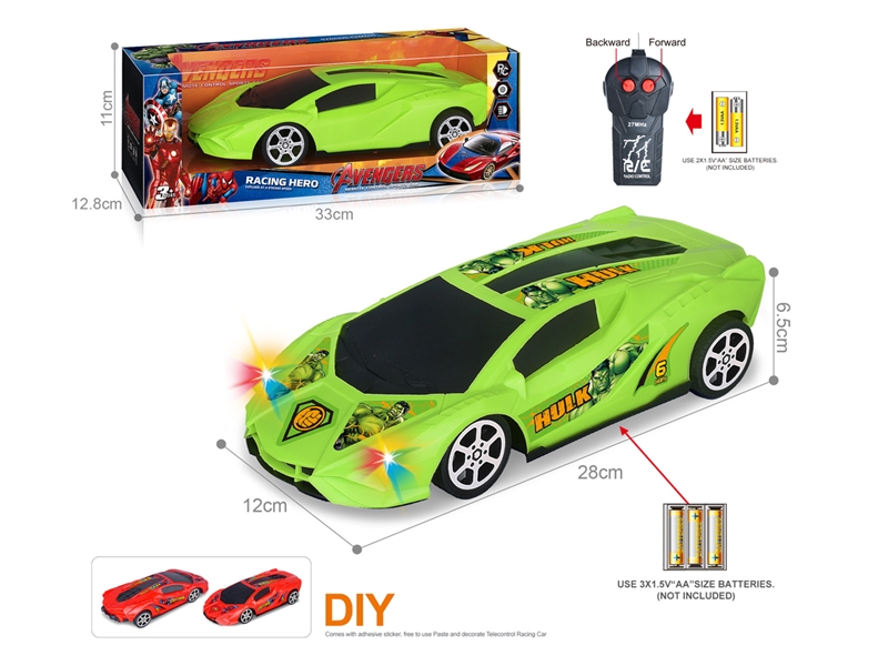 2-CHANNELS R/C CAR W/LIGHT（NOT INCLUDED BATTERY） - HP1236576
