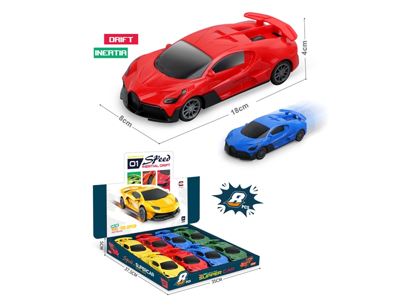 FRICTION CAR , 8PCS/DISPLAY BOX - HP1236848