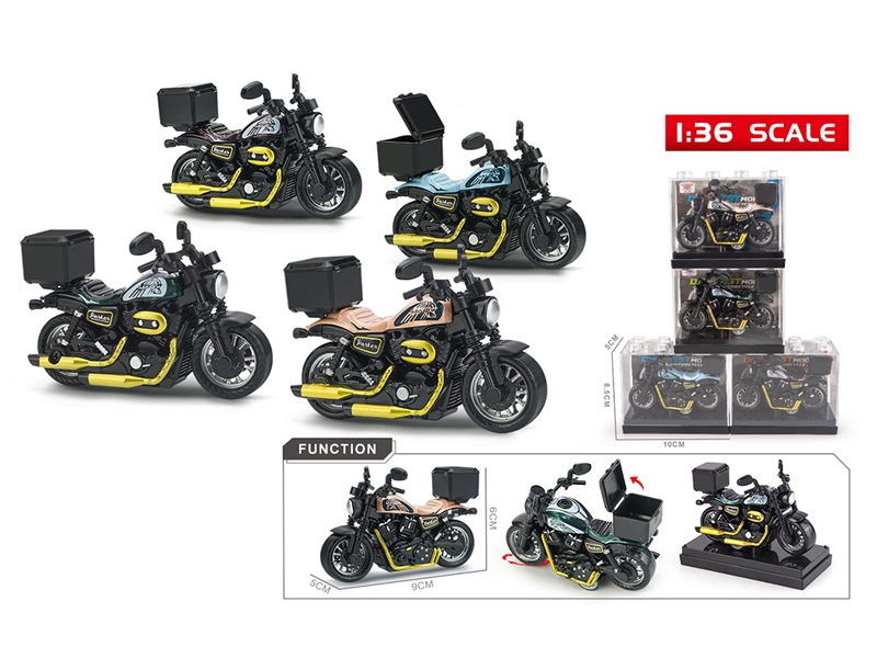 1:36 DIE-CAST MOTORCYCLE,4COLOURS - HP1237030