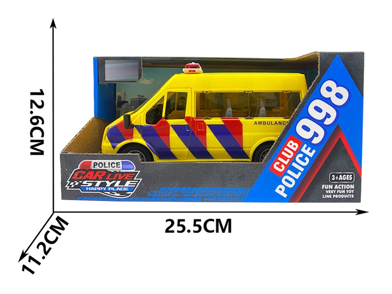 FRICTION CAR W/LIGHT & CAN OPEN THE DOOR - HP1237337