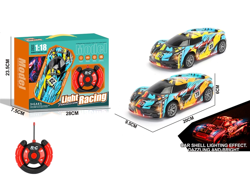 4-CHANNE R/C CAR W/LIGHT,2COLOURS (NOT INCLUDED BATTERY ) - HP1237878
