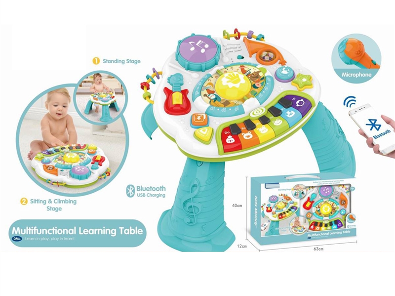 BABY LEARNING TABLE W/MUSIC & LIGHT & BLUETOOTH - HP1238716