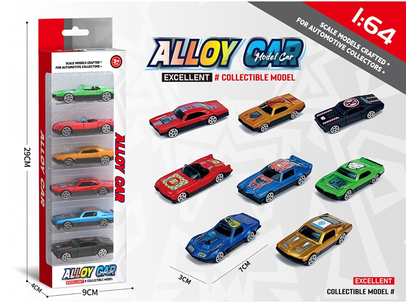 1:64 FREE WAY DIE-CAST CAR 6PCS - HP1238872
