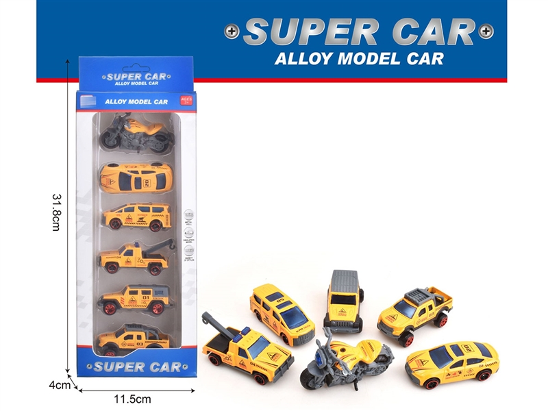1:64 FREE WAY DIE-CAST CONSTRUCTION CAR 6PCS - HP1238877