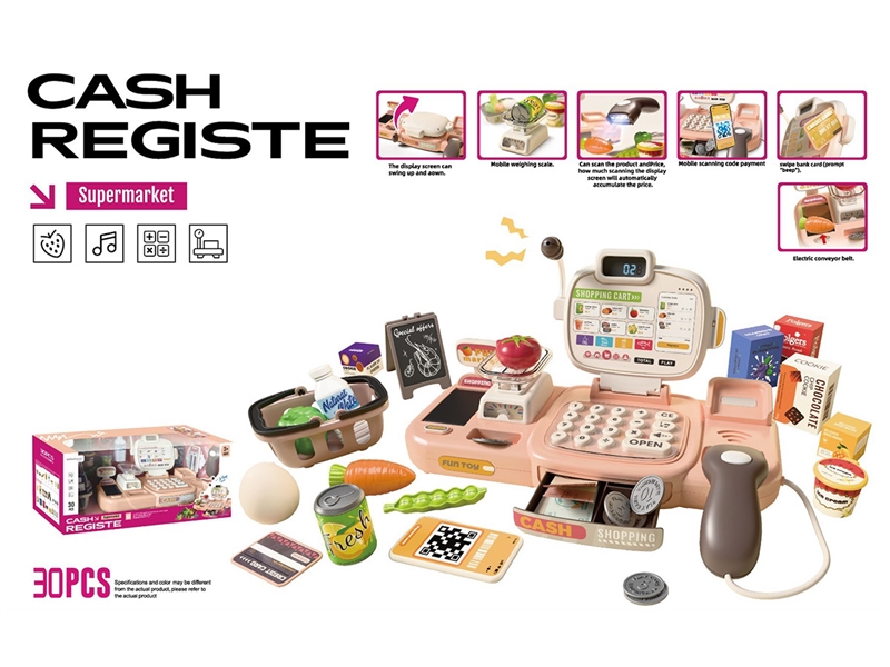 CASH REGISTER SET W/SOUND 30PCS - HP1239189