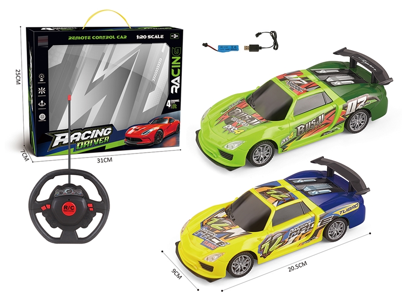 1:20 4-CHANNE R/C CAR,2ASST - HP1239362