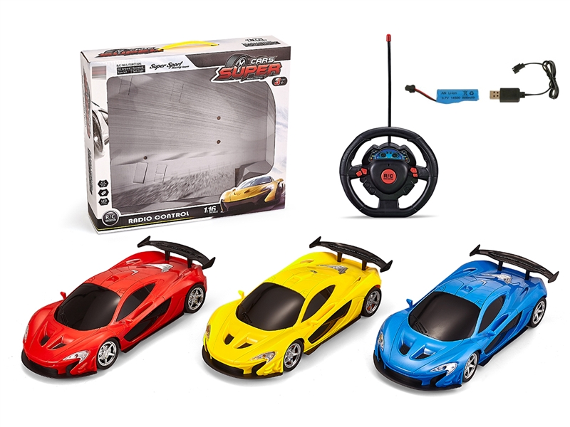 1:16 4-CHANNE R/C CAR（INCLUDE BATTERY）,3COLOURS - HP1239621