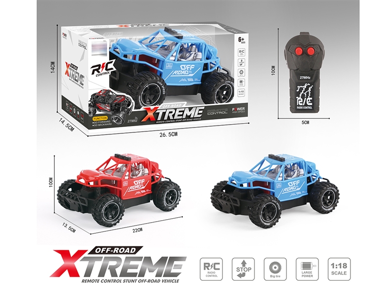 1:18 2-CHANNELS R/C CLIMBING CAR,2COLOURS(INCLUDED BATTERY) - HP1239679