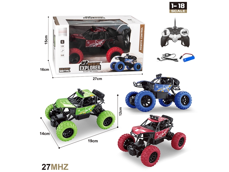 1:18 R/C DIE-CAST CLIMBING CAR,3COLOURS（INCLUDED BATTERY） - HP1239871