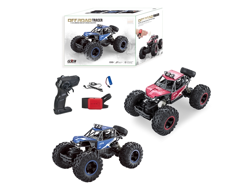 1:16 R/C DIE-CAST CLIMBING CAR W/LIHGT,2COLOURS（INCLUDED BATTERY） - HP1239873