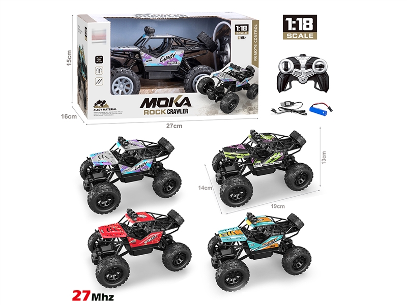 1:18 R/C DIE-CAST CLIMBING CAR,4COLOURS（INCLUDED BATTERY） - HP1239874