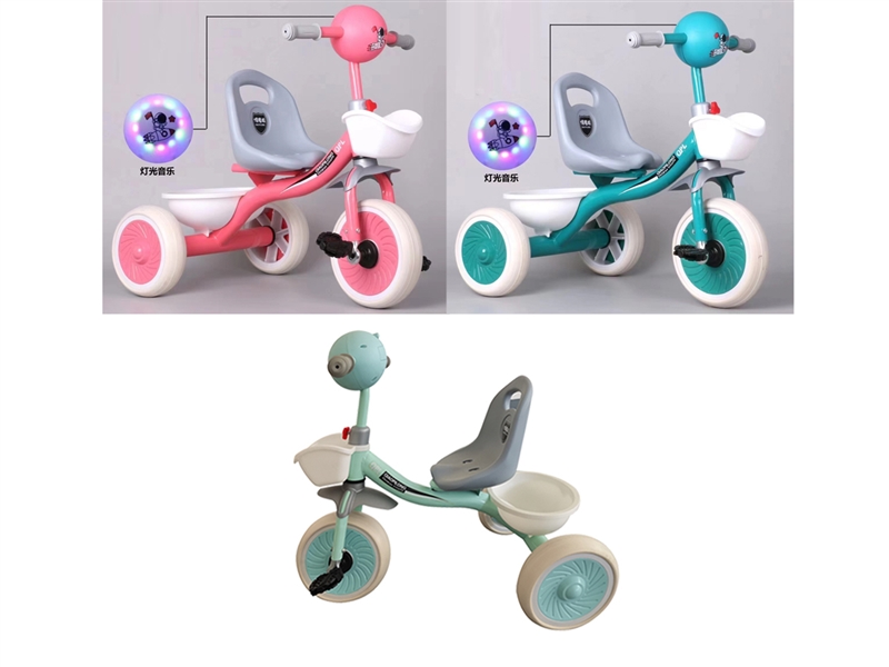 CHILD TRICYCLE W/LIGHT & MUSIC（BLUE/GREEN/PINK） - HP1240993