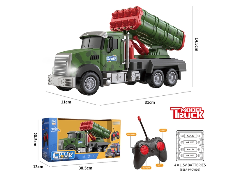 1:14 4-CHANNEL R/C MILITARY TRUCK W/LIGHT(NOT INCLUDED BATTERY） - HP1241050