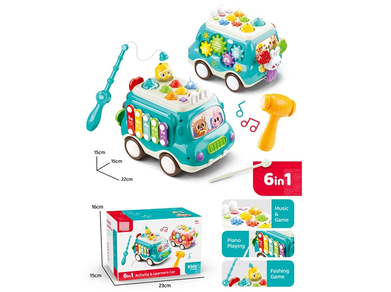 6 IN 1 LEARNERS CAR W/LIGHT & MUSIC - HP1241250