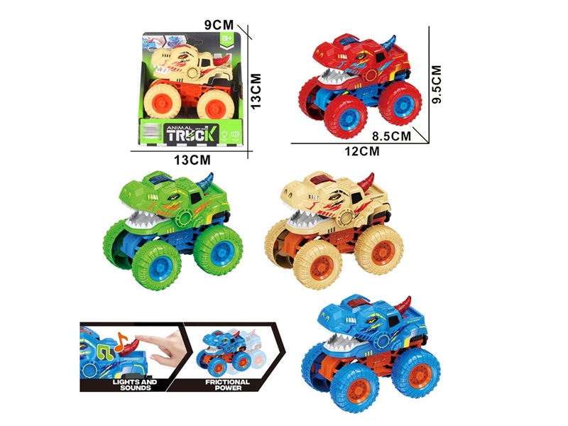 FRICTION DINOSAUR TRUCK W/LIGHT & SOUND (INCLUDED BATTERY) - HP1241297