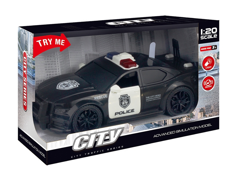 1:20 FRICTION CAR W/SOUND & LIGHT & OPEN THE DOOR（INCLUDED BATTERY 3*AG13） - HP1241540