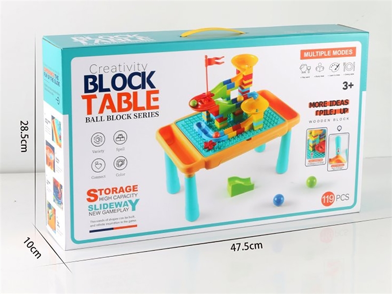 BUILDING BLOCKS 119PCS W/TABLE - HP1241610