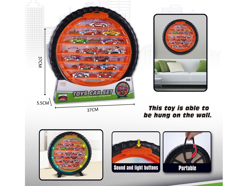 PARKING LOT SET W/LIGHT & MUSIC FREE WAY CAR 13PCS - HP1241952