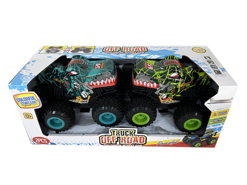 FRICTION STUNT CAR W/LIGHT & SOUND,2PCS（INCLUDED BATTERY） - HP1242187