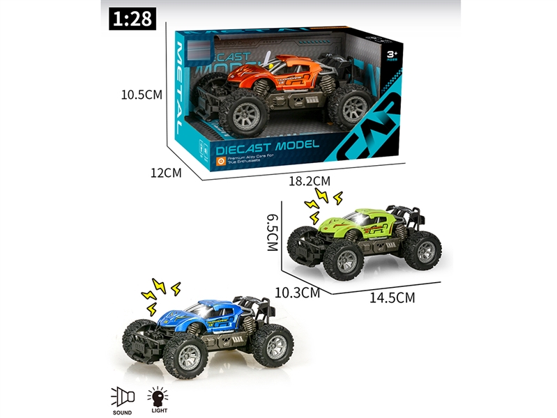 FRICTION DIE-CAST CAR W/LIGHT & MUSIC,3COLOURS - HP1242914