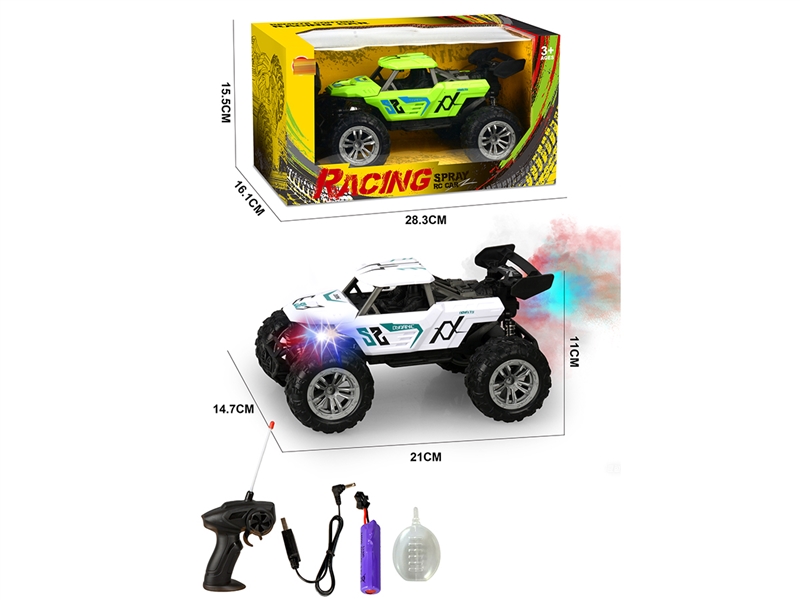 1:18 4-CHANNEL R/C CAR W/LIHGT & SPRAY(INCLUDE BATTERY),2COLOURS - HP1243049