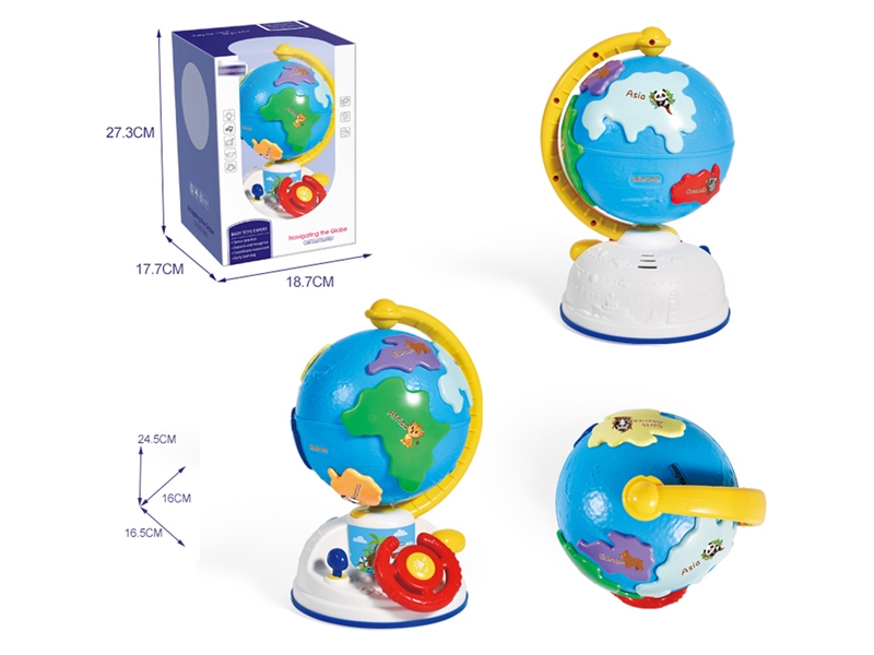 STEERING WHEEL GLOBE (BLUE)WITH MUSIC & MUSIC - HP1243075