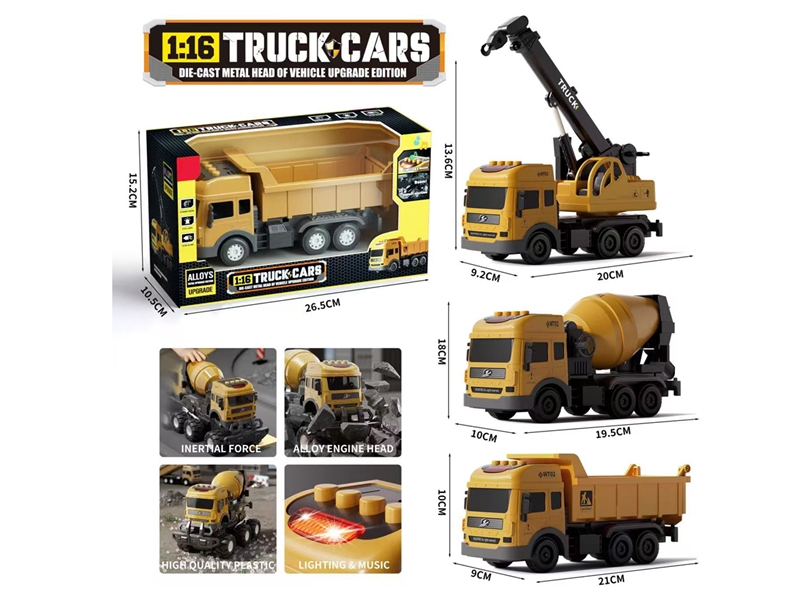PULL BACK DIE-CAST CONSTRUCTION TRUCK - HP1243164