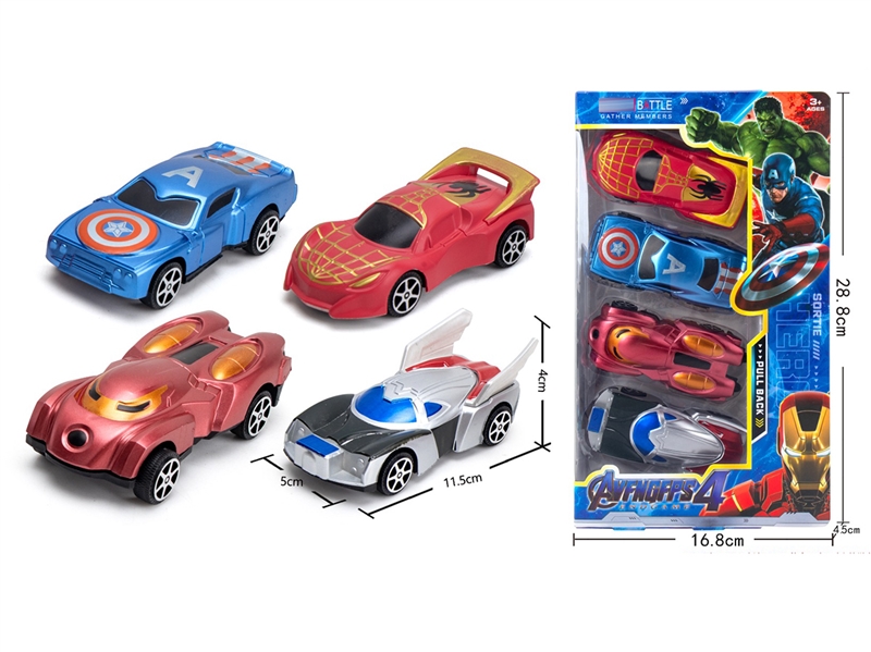 PULL BACK CAR 4PCS - HP1243236