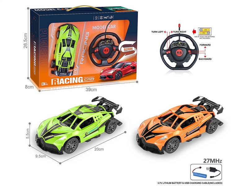 1:18 4-CHANNEL R/C CAR,3COLOURS (INCLUDE BATTERY) - HP1243525