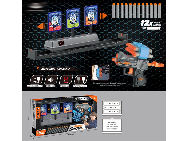 SOFT SHOOTING GUN W/SCORING TARGET - HP1243629