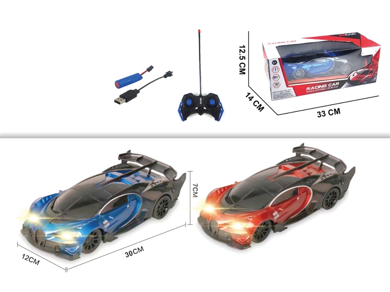 4-CHANNE R/C CAR,RED/BLUE W/LIGHT（INCLUDED BATTERY） - HP1244111