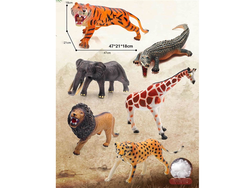 40CM VINYL COTTON ANIMALS,6ASST - HP1244677