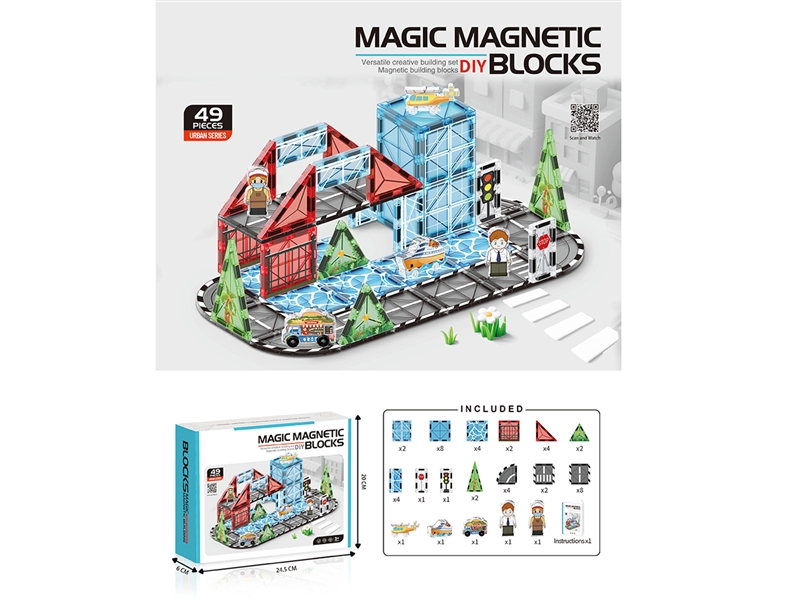 MAGNETIC BUILDING BLOCKS 49PCS - HP1245629